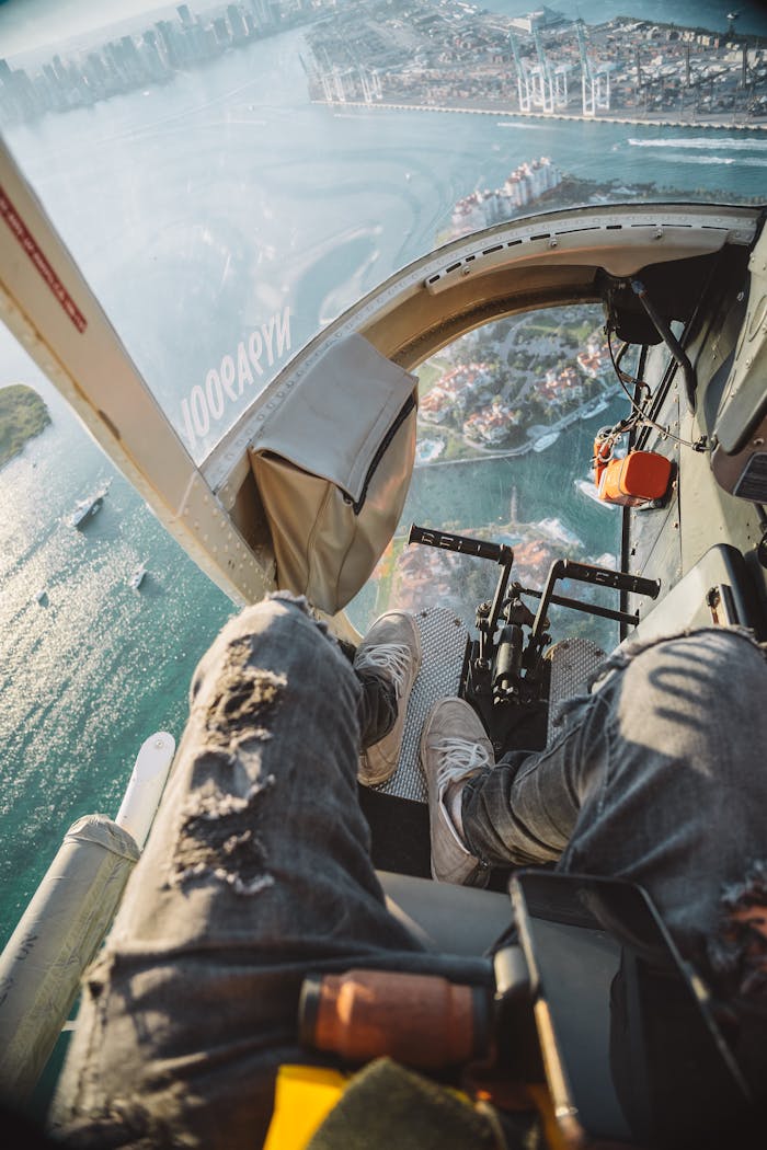 creative-02 Experience the thrill of a helicopter flight with stunning aerial views of Miami's skyline and ocean.